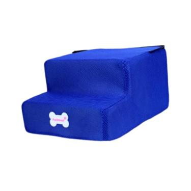 Imagem de Generic Rampa para animais de estimação de 2 níveis multifuncional lavável confortável antiderrapante escada de declive para cães declive suave para cães mais, Azul