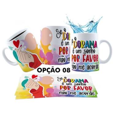 Imagem de Caneca 325ml Dorama Dorameira Currículo da Dorameira K-Drama - LARANJA