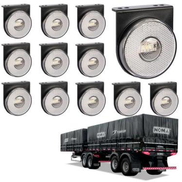 Imagem de 12 Lanterna Lateral Noma LED Cristal 85mm c/ Suporte - Fio - DW Compon
