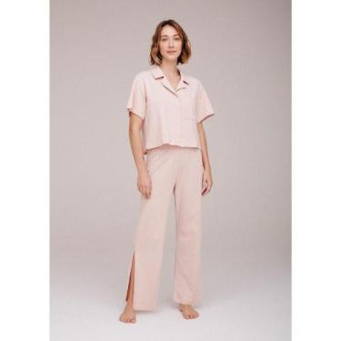 Imagem de Pijama Hering Liso Camisa + Calça Feminino