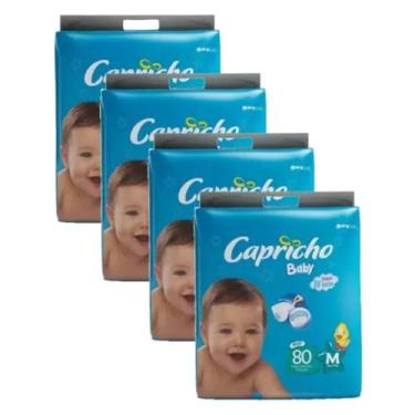 Imagem de Fralda Descartavel Capricho Baby Mega 4 Pacotes Tamanho M 320 Fraldas