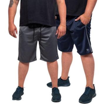 Imagem de Kit 2 Bermuda Plus Size Masculina Short Treino Academia Tamanhos Grand