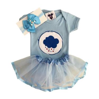 Imagem de Body Bebe - Ursinhos Carinhosos  + Tutu + Laço -  Mesversario - RL, Az