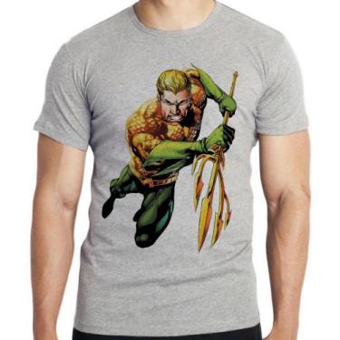 Imagem de Camiseta  Aquaman loiro Blusa criança infantil juvenil adulto camisa t