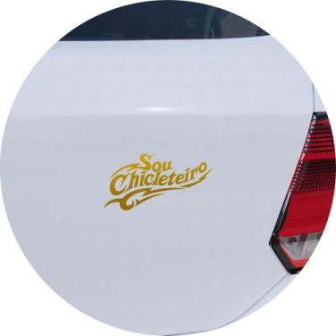 Imagem de Adesivo de Carro Sou Chicleteiro - Cor Dourado - Melhor Adesivo, Doura
