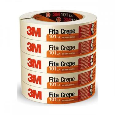 Imagem de Fita Crepe 3M 24Mm X 50Mt - Kit C/5 Unidades