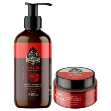 Imagem de Kit Balm Barba 450g e Pasta Cabelo Barba Negra Don Alcides