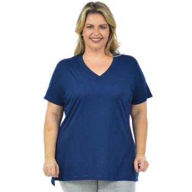 Imagem de Blusa Plus Size Mullet DX Nova - Fenomenal, Azul marinho, 56