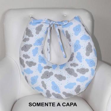 Imagem de Capa de Almofada Amamentação - Laura Baby, Chuva de Benção Azul
