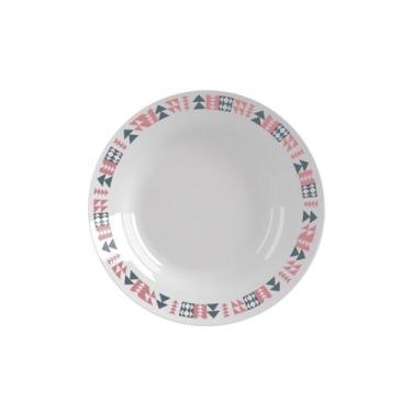 Imagem de Jogo Prato Fundo Geometric Opaline Menu Vidro Kit 6 Peças - BHR CASA