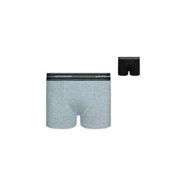 Imagem de Kit/2 Cueca Boxer Infantil Lupo 00141-088 Algodão Com Elastano T. P/GG
