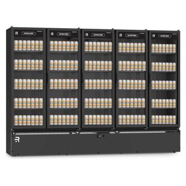 Imagem de Auto Serviço Vanguard Extra Frio 5 Portas Vidro Aquecido Preto/Preto ASVEF5P 220V - Refrimate