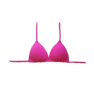Imagem de Biquíni feminino cortininha rosa magenta com bojo parte de cima avulso