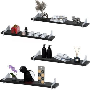 Imagem de 4 Prateleiras Suspensa Multiuso 50Cm Para Sala Quarto BP SF - ShopFort