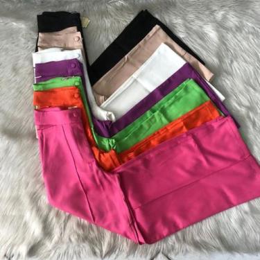 Imagem de Calça De Alfaiataria Pantalona 8418 - Doutoras Modas , Azul, M