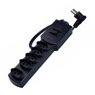Imagem de Filtro De Linha 5 Tomadas Cabo 1M5 Preto Bivolt - Margirius