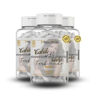 Imagem de Cabelo, Pele E Unha Turbinado 60 Cápsulas- 3 Unidades - Alkans