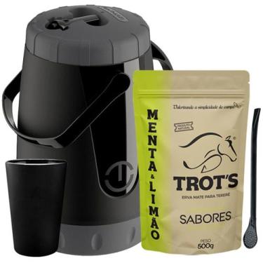 Imagem de Kit Tereré Trot'S Garrafa Cuia Bomba E Erva Menta E Limão
