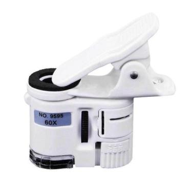 Imagem de Microscópio Lupa Aumento 60X Luz De Led Para Celular Lorben