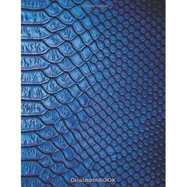 Imagem de Dual noteBOOK: blank and lined journal with alternating pages | sketchbook for jotting down notes, drawing, sketching, and creative writing | 8.5'' x ... cover | Snake skin design (Dual Notebooks)