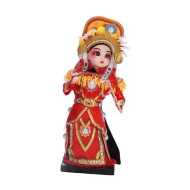 Imagem de WeiLaiKeQi Ornamento de ópera de pequim de 8.66 polegadas, estátua de boneca tradicional chinesa, artesanato, arte, decoração de casa, escultura para lareira, Hua Mulan