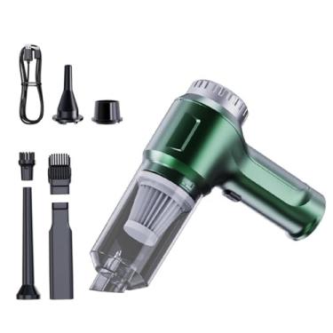 Imagem de Aspirador de mão portátil sem fio recarregável, motor sem escova de sucção 14000pa, soprador de ar portátil para carro e bomba manual 3 em 1, 2 velocidades ajustáveis, mini aspirador para carros, home
