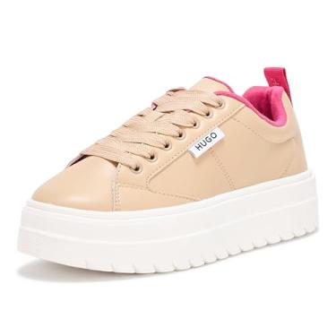 Imagem de HUGO Tênis feminino Lyssa Platform Low Profile, Caramelo macio, 38