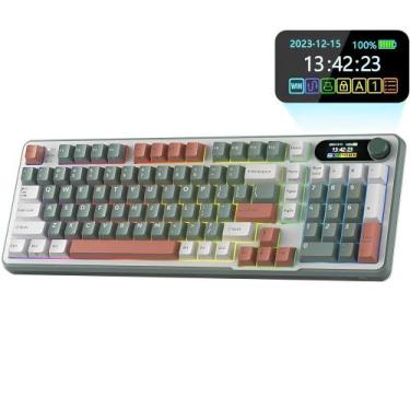 Imagem de Teclado Mecanico Royal Kludge RKS98 96% RGB Switch Brown, camping