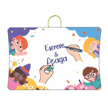 Imagem de Brinquedo Lousa Animada Crianças 30X43Cm Em Mdf Caneta