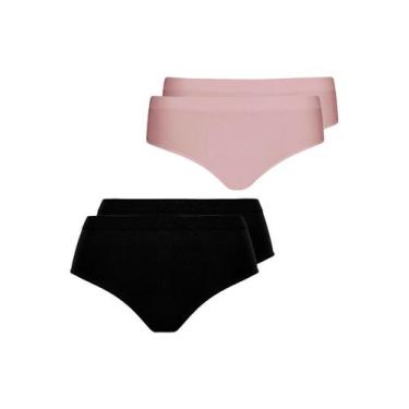 Imagem de Kit com 4 Calcinhas Alta Loba 40900-001 - LUPO, Preto, G