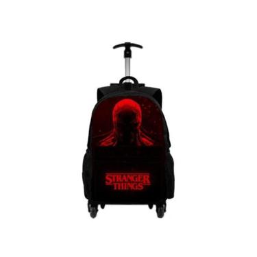 Imagem de Kit Mochila Com Carrinho + Lancheira Térmica + Estojo Personalizado Pe