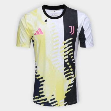 Imagem de Camisa Juventus 25/26 Pré Jogo Adidas Masculina, Amarelo, Preto, G