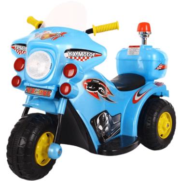 Imagem de Moto Eletrica Infantil Policia Shiny Toys Motorcycle 6V Azul