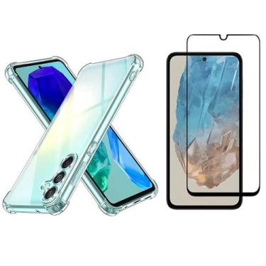 Imagem de Kit Capa Anti-Shock + Película de Vidro 3D Para Galaxy M35 5G - Blance