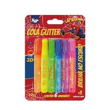 Imagem de DAC - Cola Glitter Brilho no Escuro com 6 Cores Homem Aranha