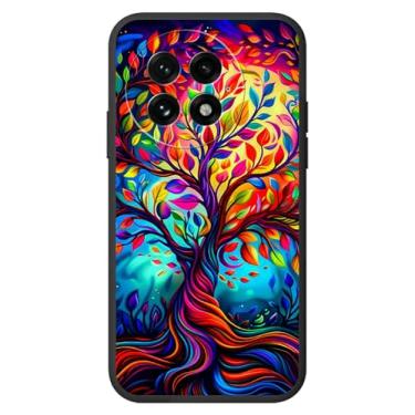 Imagem de RWUTYTIUL Capa para OnePlus 13 5G para mulheres e homens, capa protetora ultrafina flexível TPU à prova de choque para OnePlus 13 2024, lua arte árvore