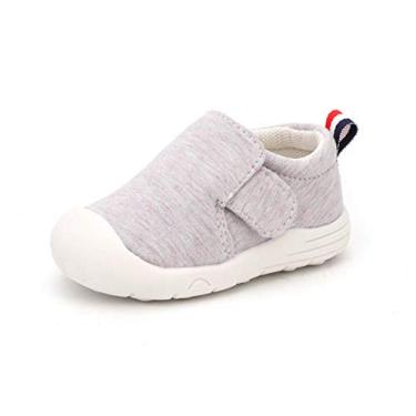 Imagem de peggy piggy Sapatos de bebê para meninos e meninas tênis infantis antiderrapantes para primeira caminhada sapatos de malha respirável 6 9 12 18 meses, Branco, cinza 313, 12 Months Infant