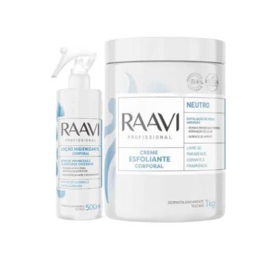 Imagem de Kit Raavi Loção Higienizante 500ml + Esfoliante Neutro 1kg