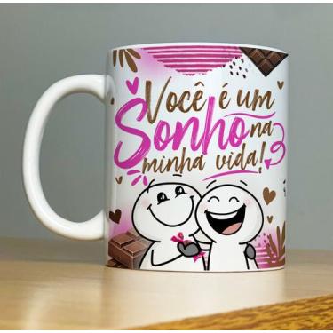 Imagem de Caneca Flork Casal Namorados Chocolate Páscoa Cerâmica 325ml - Pammy s