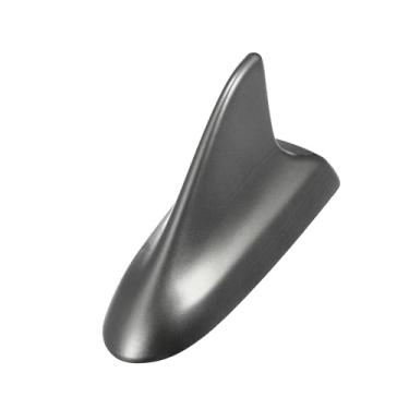 Imagem de REPAIROCK Antena decorativa universal de plástico cinza escuro padrão de barbatana de tubarão para carro peças de reposição automotiva