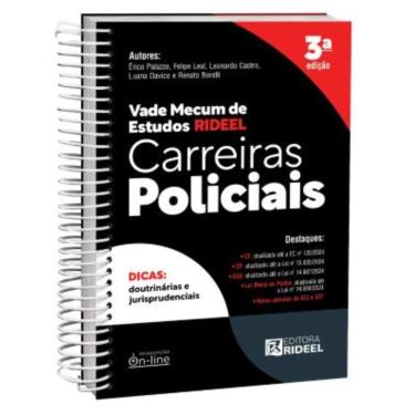 Imagem de Vade Mecum de Estudos Rideel: Carreiras Policiais - 3ª Edição