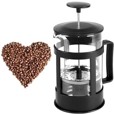 Imagem de Cafeteira Prensa Francesa de Vidro Borossilicato 300ml com Alça Resistente – Prepara Café, Leite Espumado e Chá com Facilidade, Estilo e Sabor na Medida Certa