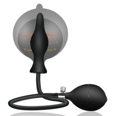 Imagem de Plugue anal inflável com tamanhos flexíveis, conjunto de treinamento de expansor/dilatador/bomba anal, brinquedo sexual para homens, massagem de próstata e mulheres, brinquedos sexuais anais feitos de silicone, amigáveis ​​para LGBT