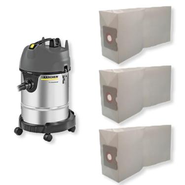 Imagem de 3 Saco Coletor Refil de Papel Descartável Para Aspirador Karcher NT 30/1 Cartucho Bag