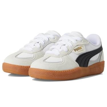 Imagem de PUMA Tênis infantil unissex Palermo Moda (criança pequena), Puma Branco/PUMA Preto 1, 12 Little Kid