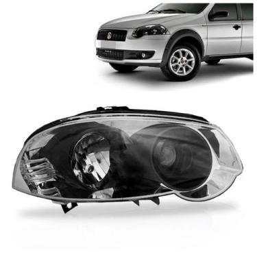 Imagem de Farol Palio 2010 2011 2012 Siena 2008 2009 2010 2011 2012 Cromado Aro 