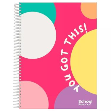 Imagem de Caderno Universitário Capa Dura Espiral 20 Matérias 320 Folhas - School Basics