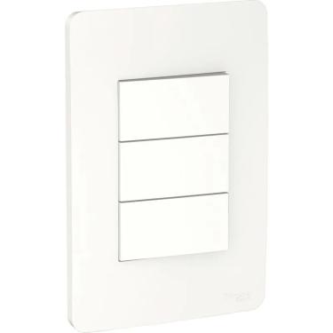 Imagem de Conjunto 1 Interruptor Simples + 2 Interruptor Paralelo Orion 10A 250V C/Placa Branca S71335304 - Schneider