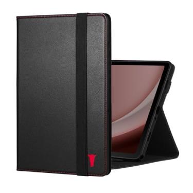 Imagem de TORRO Capa de couro compatível com Samsung Galaxy Tab A9 Plus – Capa de couro premium para Galaxy Tab A9+ 11 polegadas 2023 com função de suporte e despertar/hibernar automático (preto)