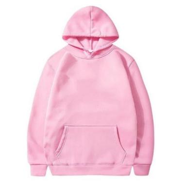 Imagem de Blusa Moletom Canguru 100% Algodão Básico - PROPRIA, Rosa